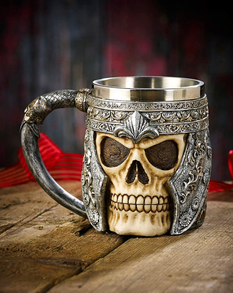 Viking Warrior Skull Mug