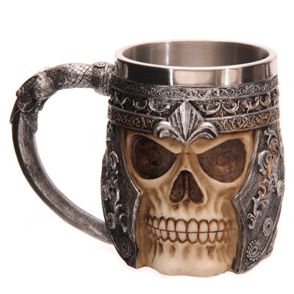 Viking Warrior Skull Mug