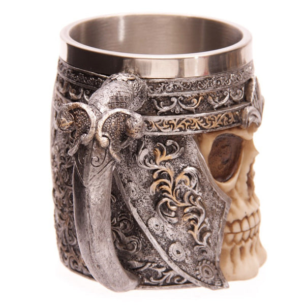 Viking Warrior Skull Mug